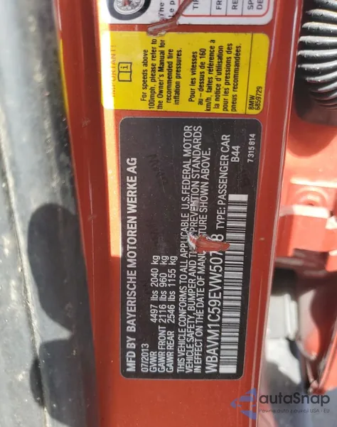 2014 BMW X1 Sdrive28I from USA, damaged, VIN WBAVM1C59EVW50718